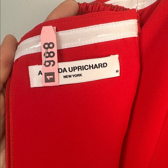 Amanda Uprichard Revolve Ivy Gown in Crimson Medium Strapless Dress Formal Dance - Picture 15 of 16